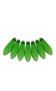 Czech Glass Daggers Perlen 5x16mm Chrysolite matted 50050-84110